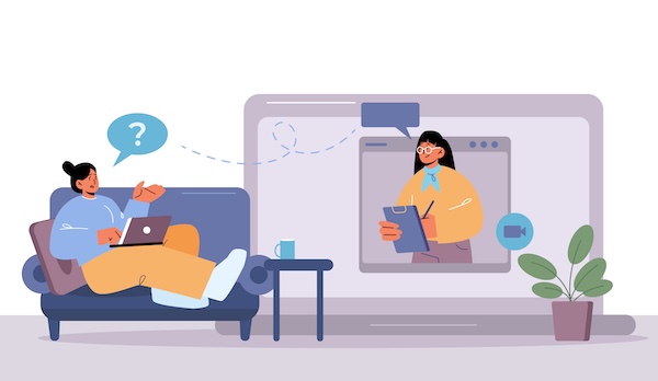 Sessão de terapia online